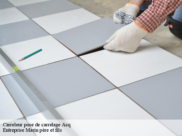 Carreleur pose de carrelage  acq-62144 Entreprise Marin père et fils 