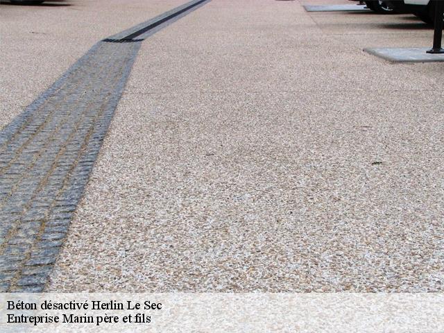 Béton désactivé  herlin-le-sec-62130 Entreprise Marin père et fils 