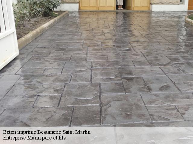 Béton imprimé  beaumerie-saint-martin-62170 Entreprise Marin père et fils 