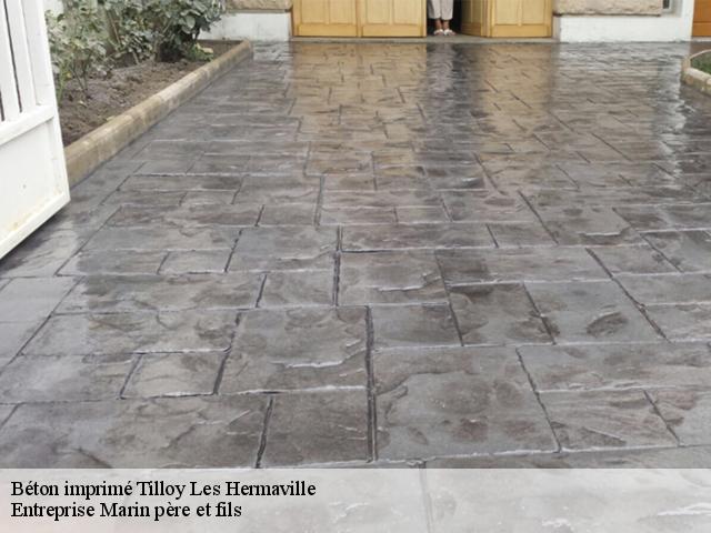 Béton imprimé  tilloy-les-hermaville-62690 Entreprise Marin père et fils 